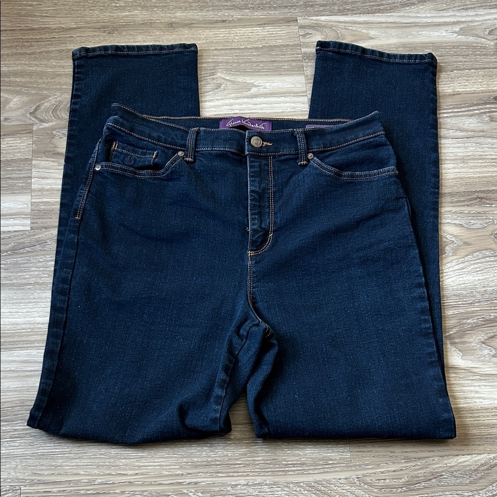 Gloria Vanderbilt Dark Indigo Straight Leg Jeans Womens 12L
